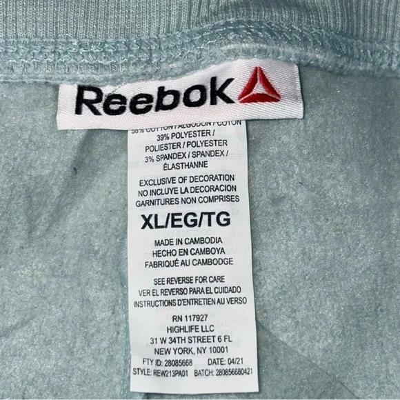Reebok Size XL Womens' Cozy Light Green Fleece Jogger Sweatpants with Pockets - Picture 5 of 7